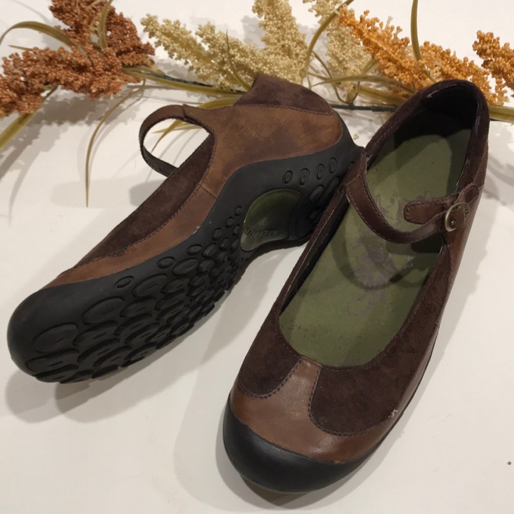 MERRELL suede leather Mary Jane ankle strap 10